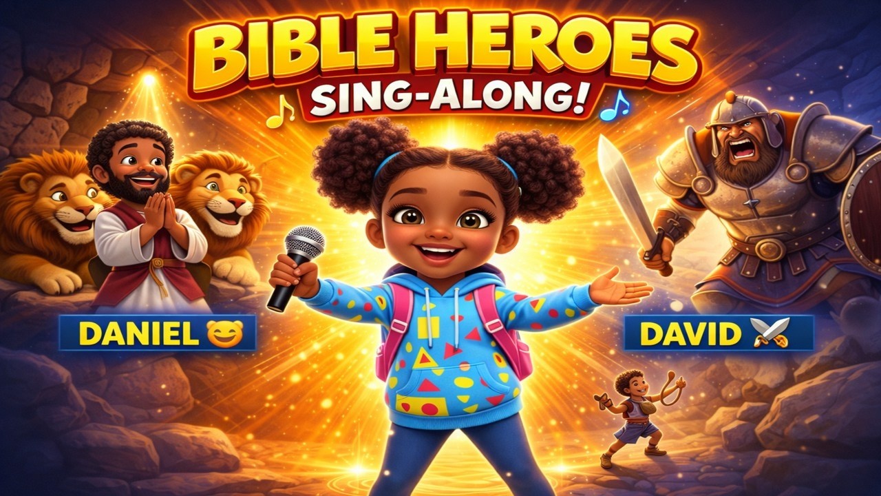👉🏾Bible Heroes Song for Kids 🎵 | Daniel, Noah, Moses, David & Jesus (Christian Nursery Rhymes)