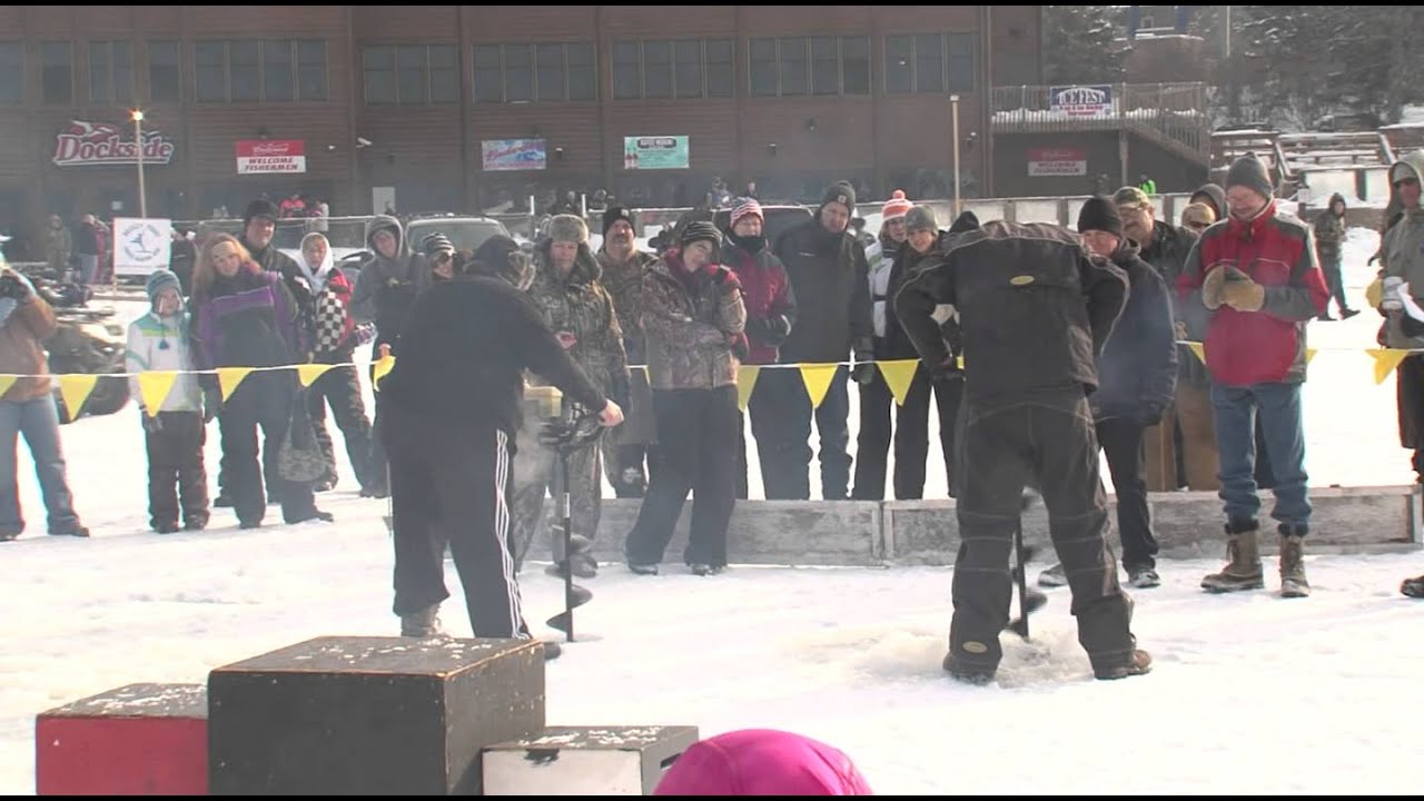 Northwoods Adventure Ice Auger World Championship - Lakeland News at Ten - January 8, 2013