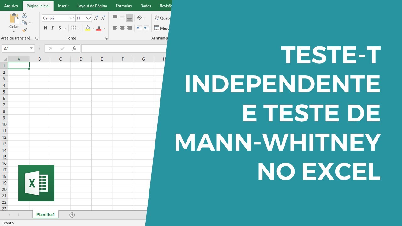 Teste de normalidade, teste-t independente e teste de Mann-Whitney no Excel
