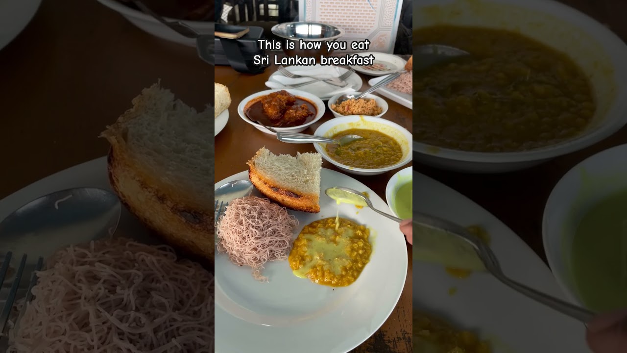 Authentic Sri Lankan breakfast #shortsvideo #srilanka #srilankanfood #travel #ytshorts #foodie #food