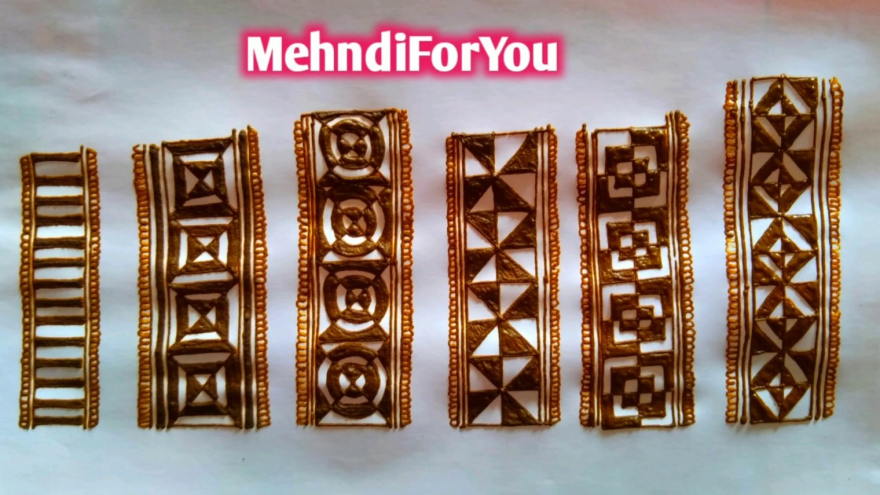Practice Intricate bridal mehndi design borders
