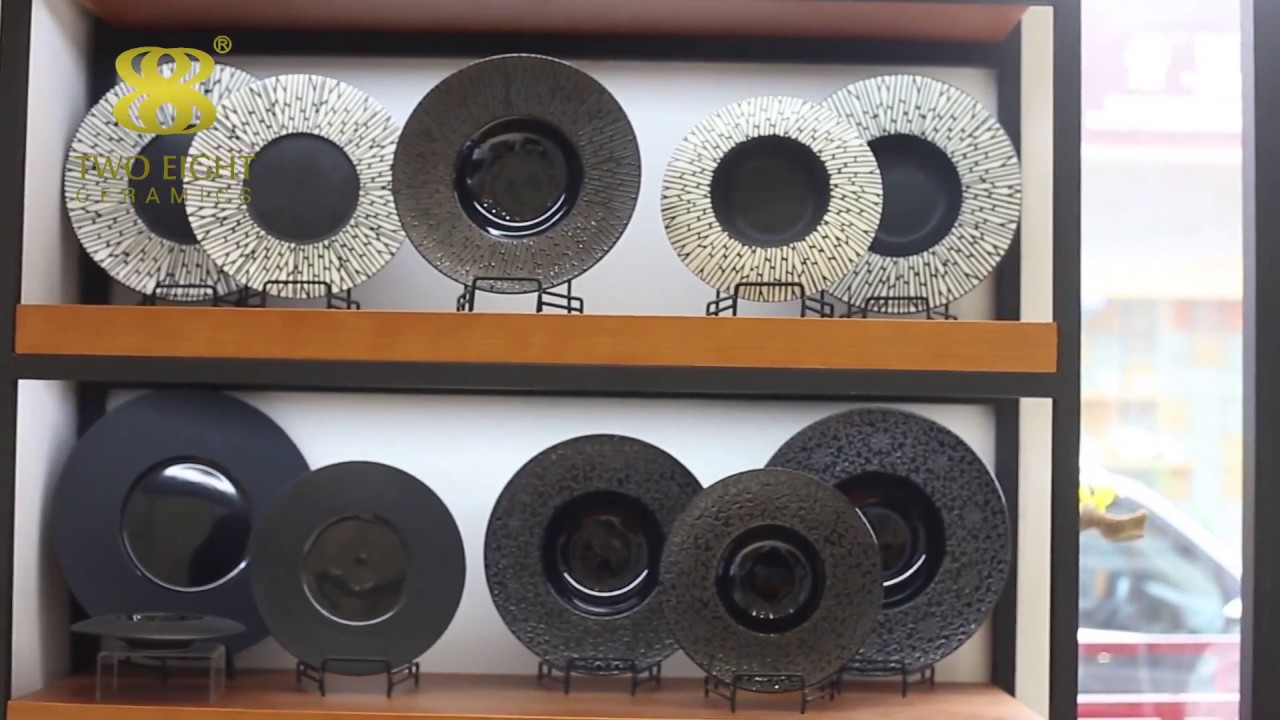 HEI SHI WEN SERIES: Hosen Two Eight Ceramics Modern Dish Sets Make Your Restaurant More Tasteful