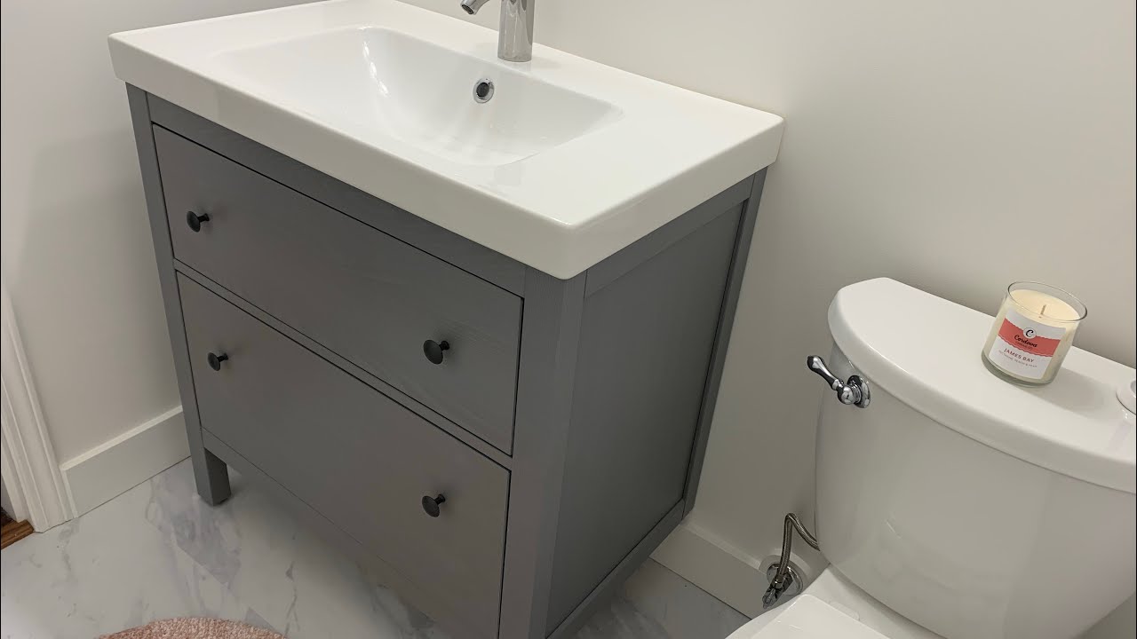 HOW TO install IKEA Hemnes / Odensvik / Dalskär bathroom vanity