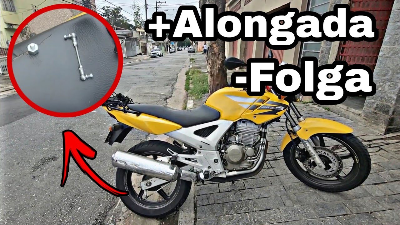 Como instalar alongador de suspensão e eliminador de folga de câmbio na CBX 250 Twister
