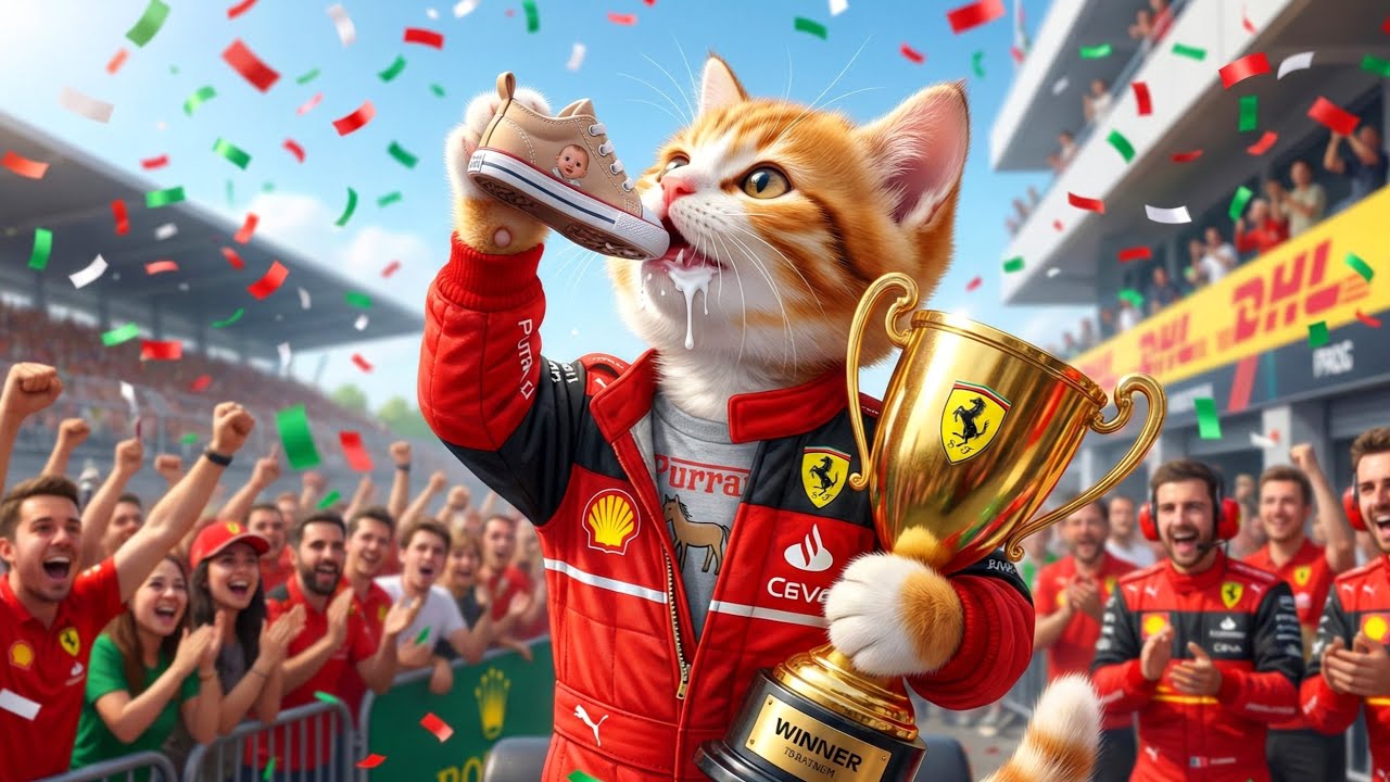 Underdog Cute Kitten Wins F1 Race Using 