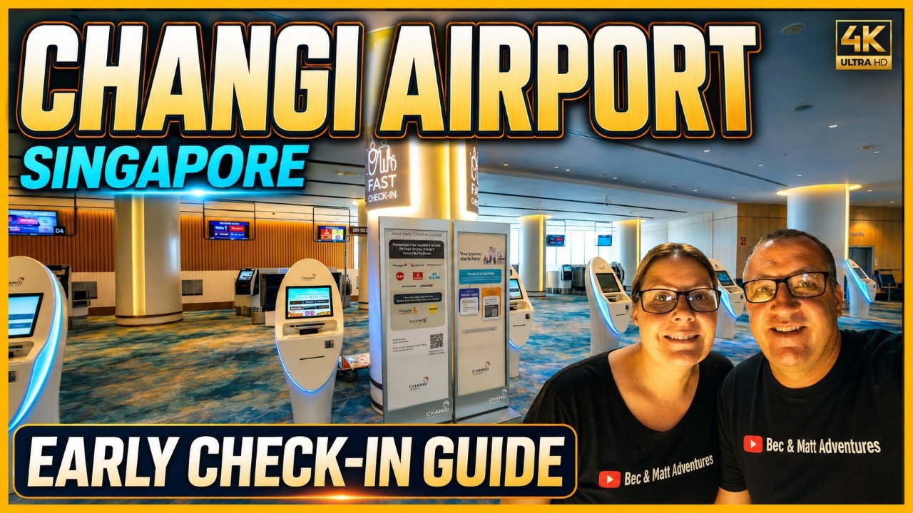Changi Airport, Singapore. Early check in guide at the Jewel. We show you what to do to check in.