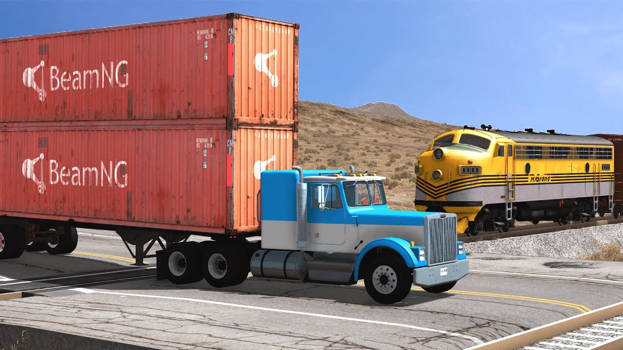 Trains vs Trucks – BeamNG.Drive
