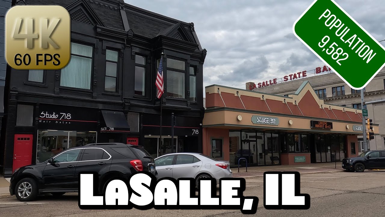 Driving Around Small Town LaSalle, Illinois in 4k Video