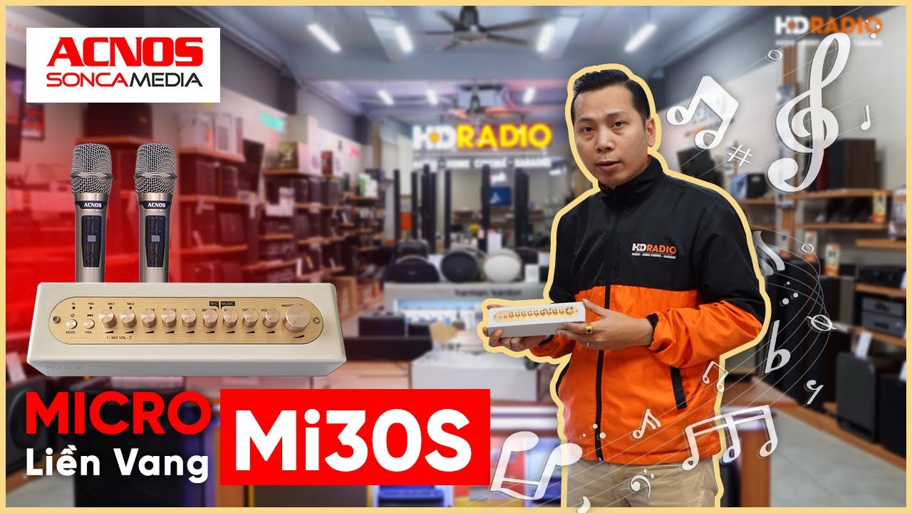 Acnos Mi30S - Micro Mixer DSP “Độc Nhất” cho loa blutooth, loa kéo, amply karaoke, loa kéo di động !