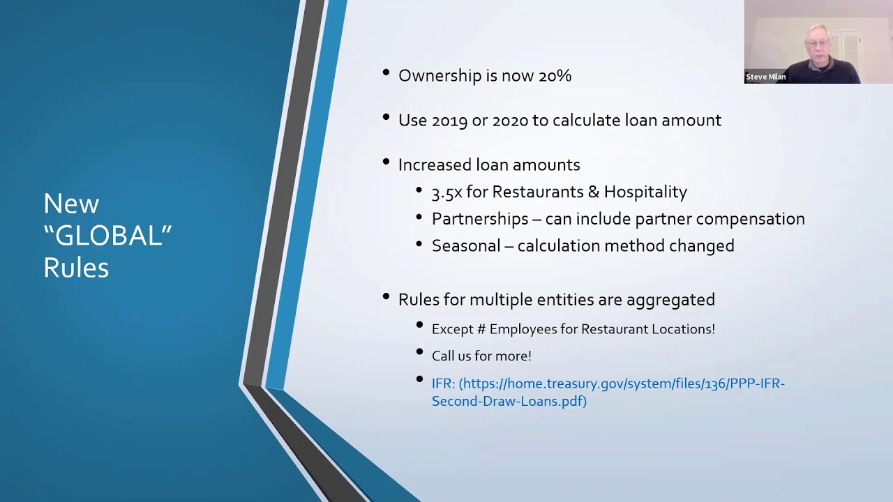PPP Update: Webinar for PPP1 and PPP2 updates January 2021.... PLUS EIDL, ERTC and more!