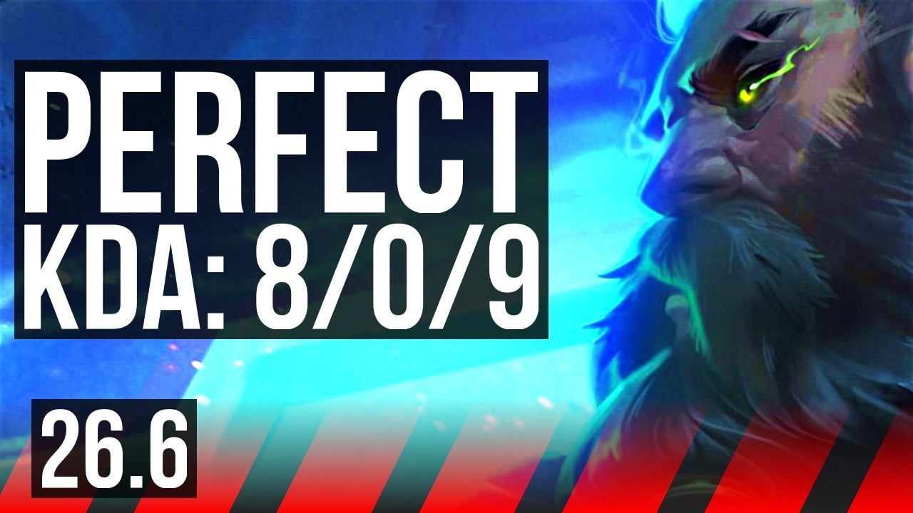 UDYR vs RENEKTON (TOP) | Perfect KDA: 8/0/9 | KR Challenger | 26.6