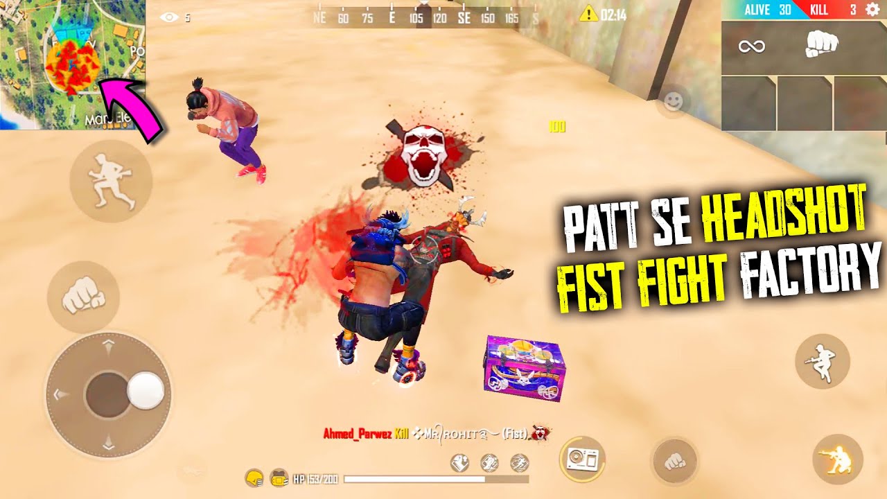 Unbelievable Factory Fist Fight - Patt Se Headshot Free Fire | Garena Free Fire | P.K. GAMERS