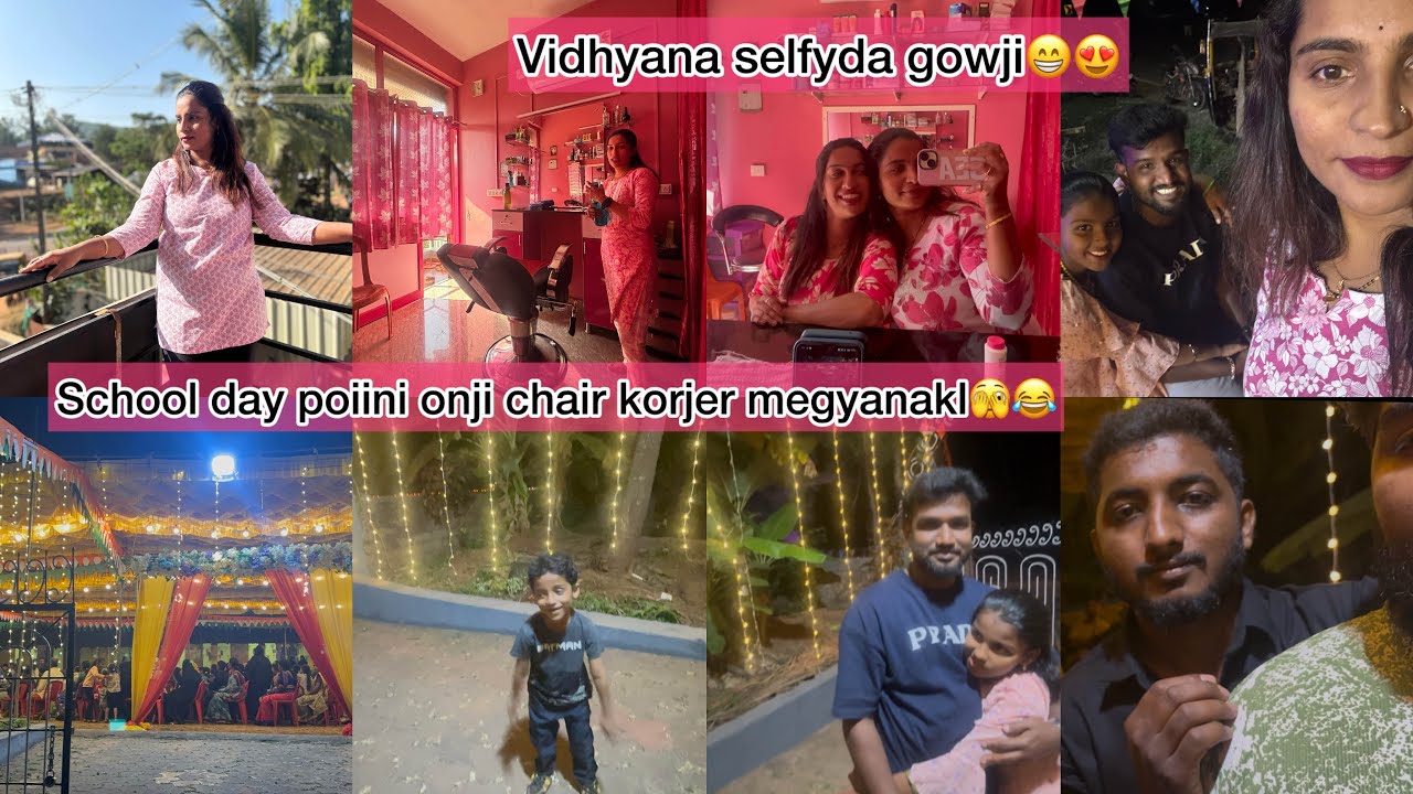 Vidhyna selfy day😁😍 nama school day poini onji chair korjer megyanakl🫣😂#poojatuluvlog 