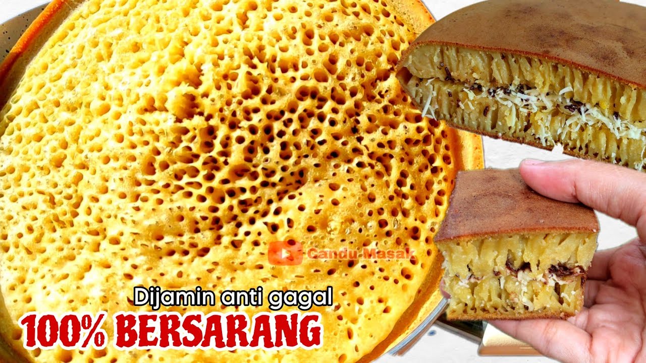 INI RAHASIANYA 100% BERSARANG‼️TANPA RESTING EMPUK LEMBUT DAN KENYAL | MARTABAK MANIS TEFLON