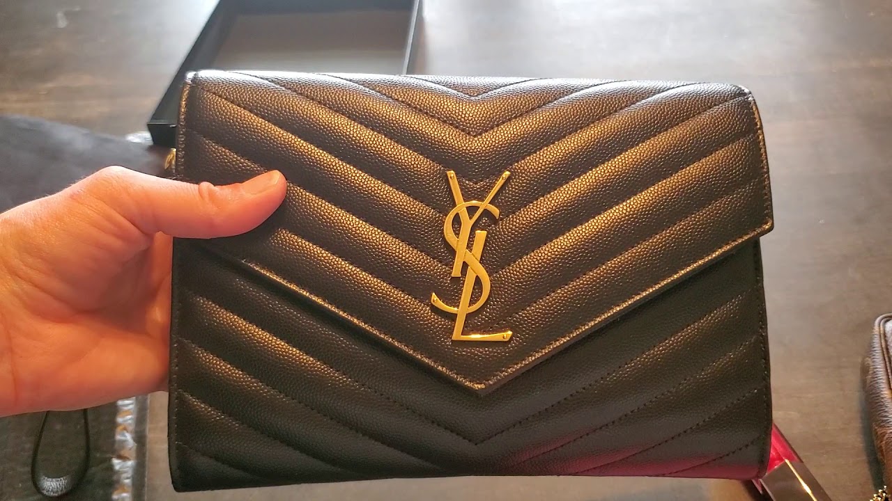 Saint Laurent New Monogram Wristlet Pouch Unboxing and Review