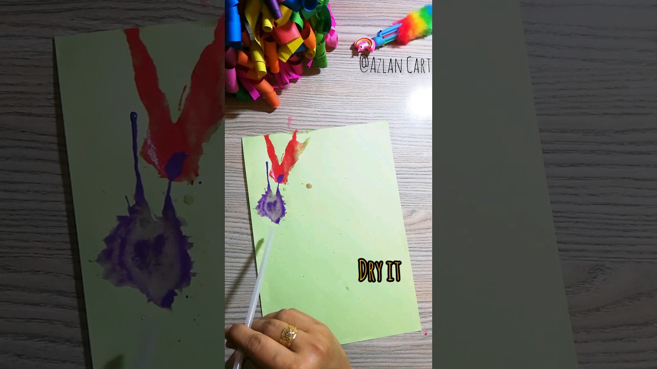 blow with straw /happy holi #shortvideo #holifestival2023 #holishortsvideo #youtubepartner ##art