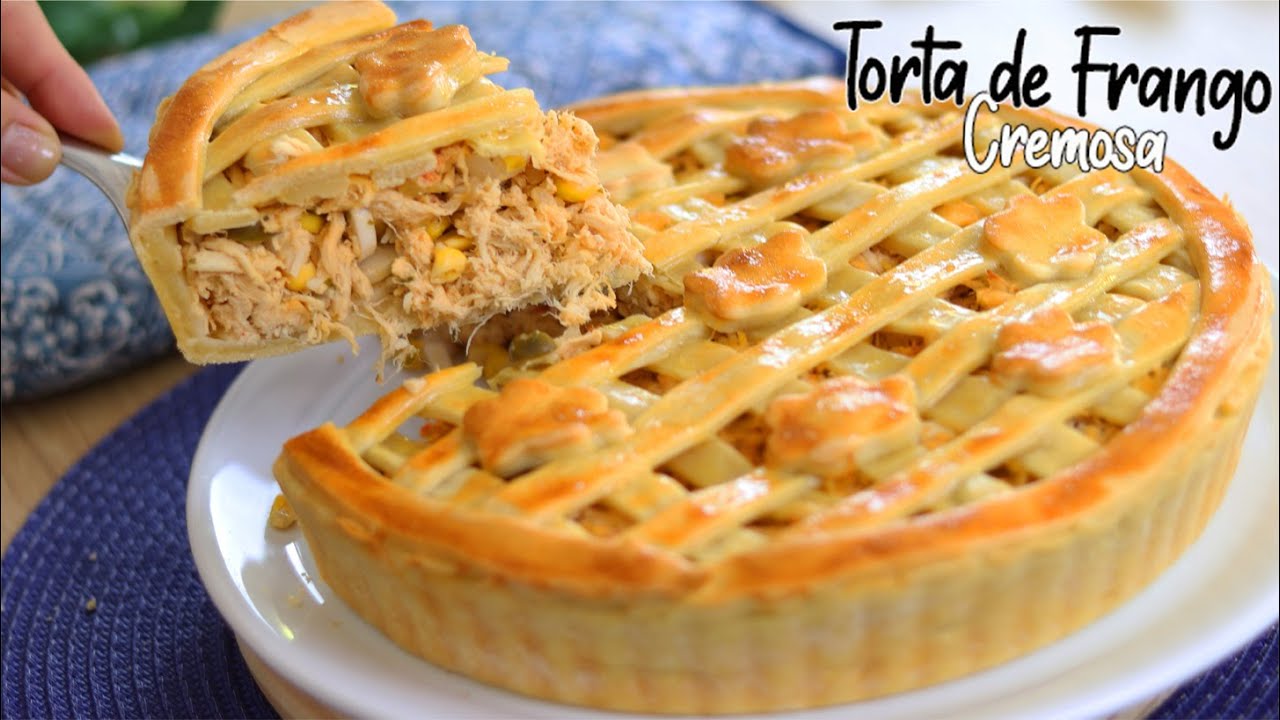 TORTA CREMOSA DE FRANGO COM MASSA CASEIRA FÁCIL E PERFEITA | DESMANCHA NA BOCA - Dika da Naka