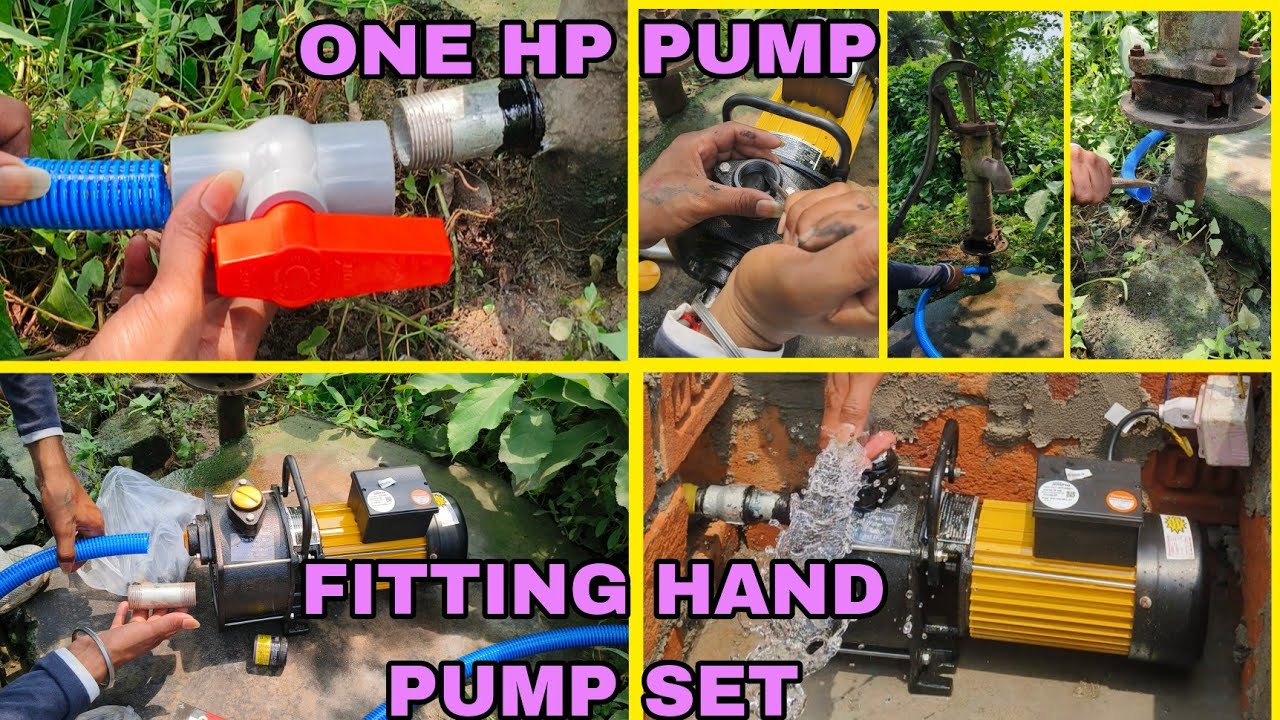 Easy process 1hp pump ko hand pump se fitting kase kare 