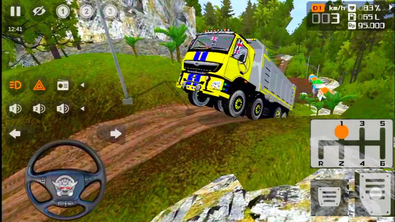 😱 Wheeler 12 Bharat Benz Truck Mod Bus Simulator Indonesia Game Play #bussidtruckmod #offroadmap 
