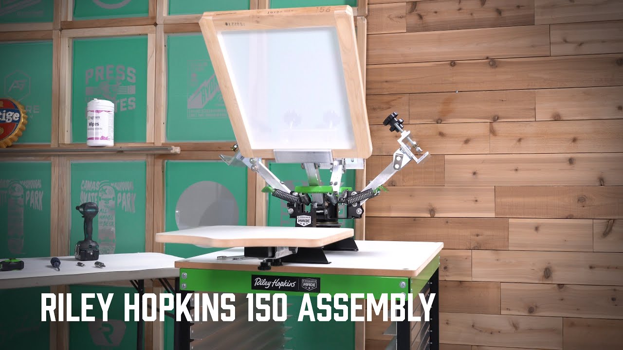 Riley Hopkins 150 Screen Printing Press Assembly
