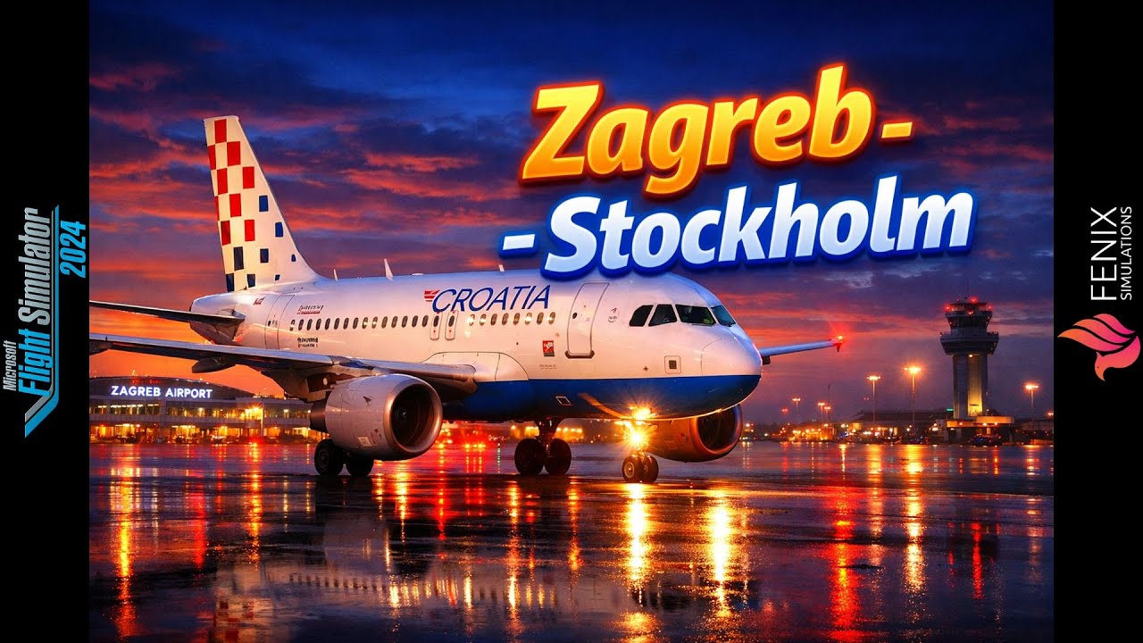 ✈️ LIVE | A319 Croatia Airlines | Zagreb ✈ Stockholm | MSFS 2024 Real Ops ✈️