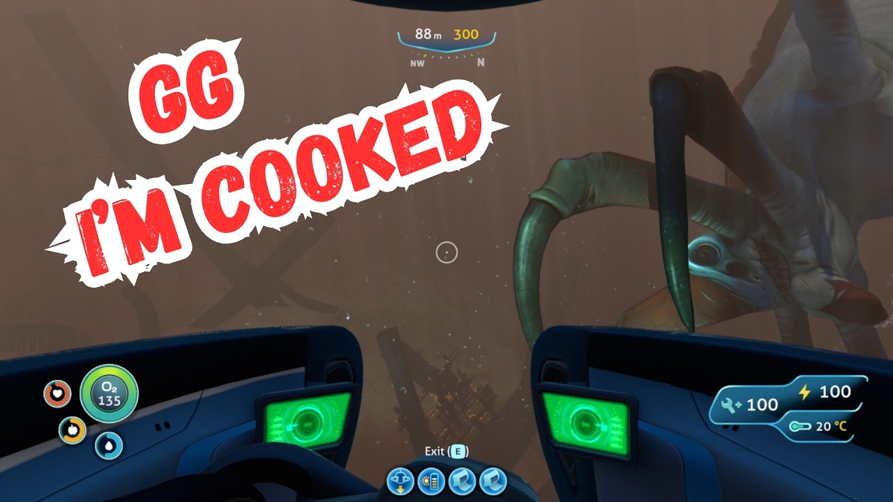 😱 ANOTHER LEVIATHAN ATTACK! My Seamoth Escape! (Subnautica)