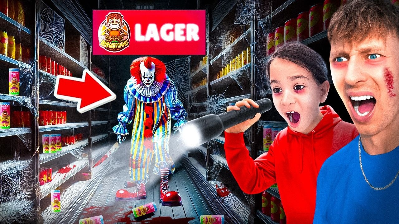 HORROR CLOWN bricht in BURGERPOMMES FABRIK ein!😱 (POLIZEI KOMMT)