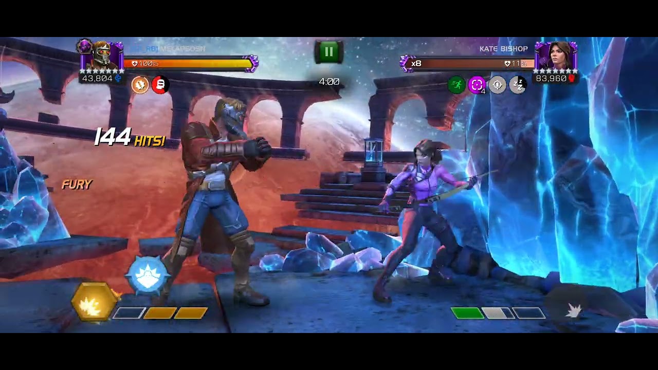 MCOC Alliance Coliseum (Kate Bishop) - Starlord 18 bars