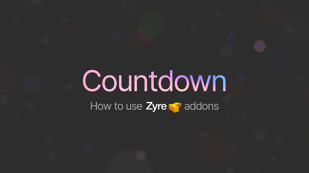 Countdown Widget for Elementor | Zyre Addon | Modern Timer & Event Countdown Design