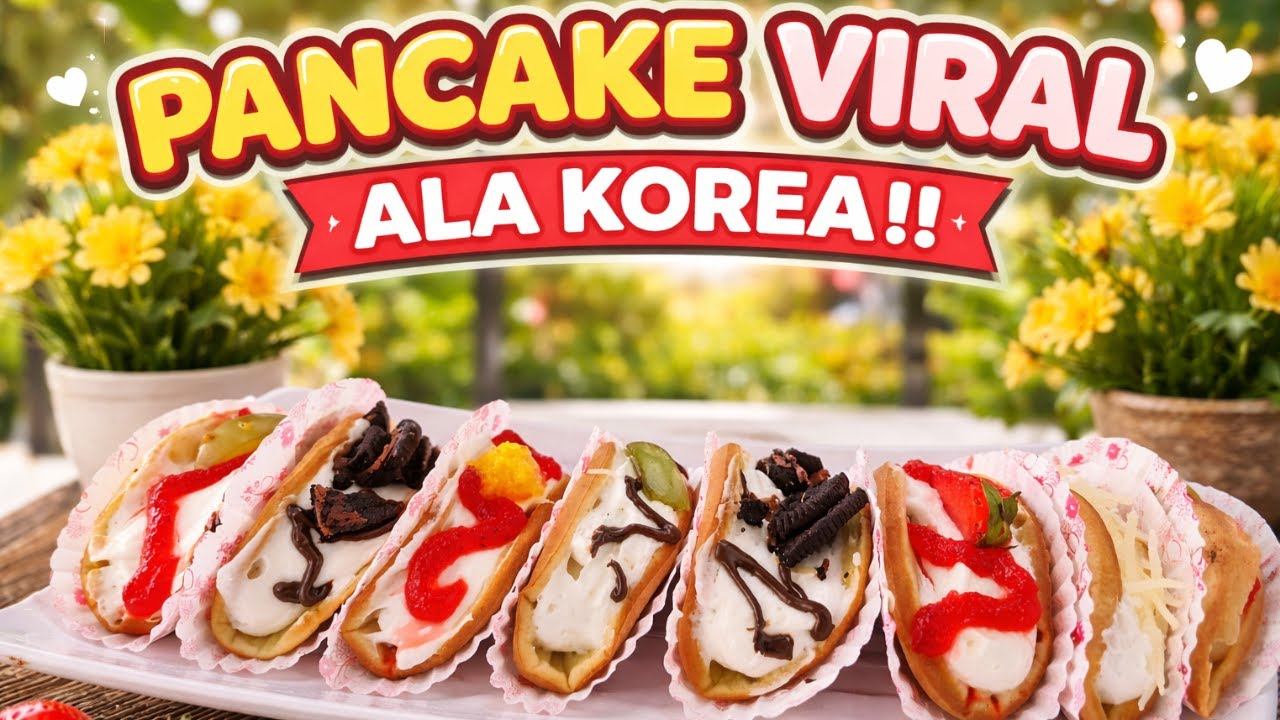 Cara Membuat Korean Pancake Viral Kekinian | Cuma pake 2 telur