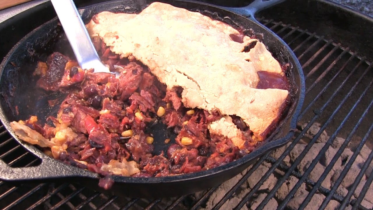 How to grill Meat and Bean Pit Pie | Recipe