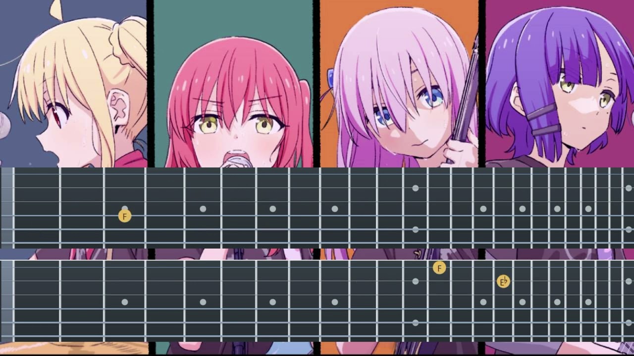 Backingtrack Bocchi the rock! - Ano band guitar tabs (no vocal no LEAD)