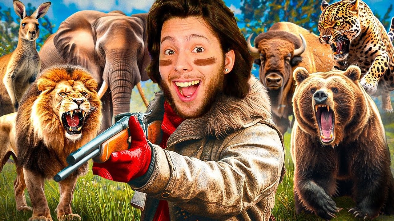 Jogando COMO CAÇADOR em TODO O PLANETA!! (The hunter O filme)