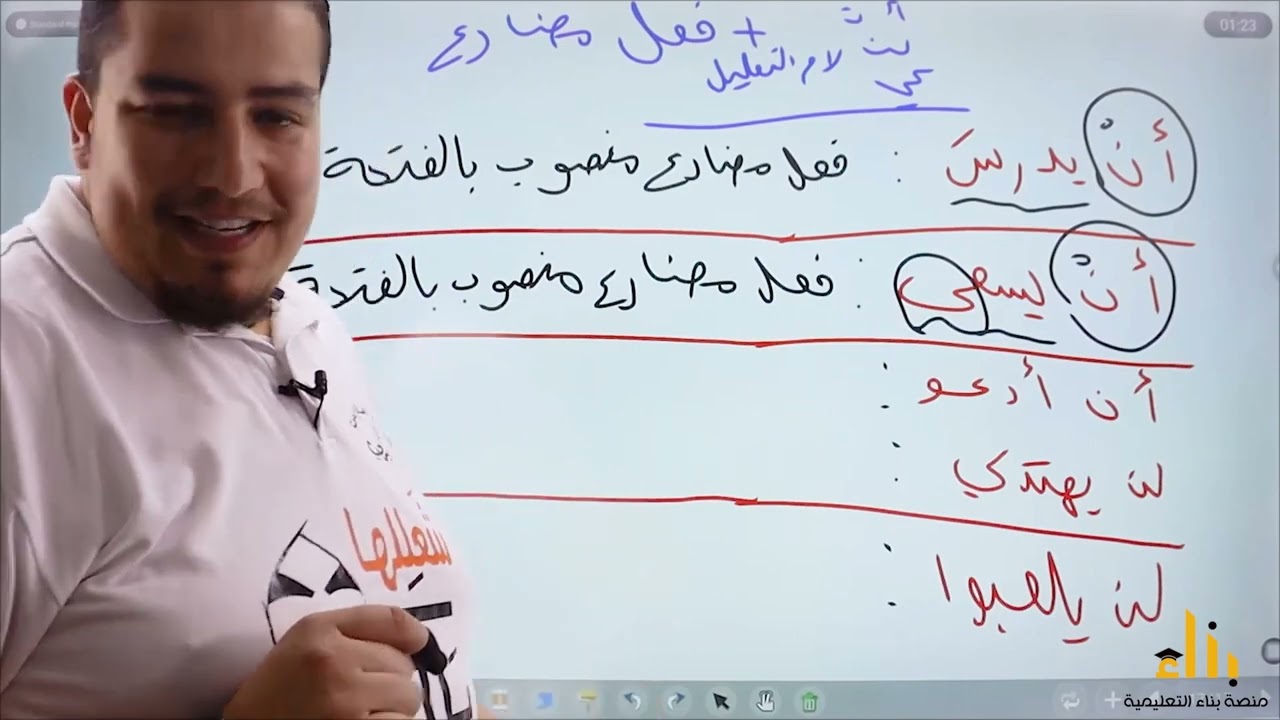 إعراب الفعل المضارع المنصوب