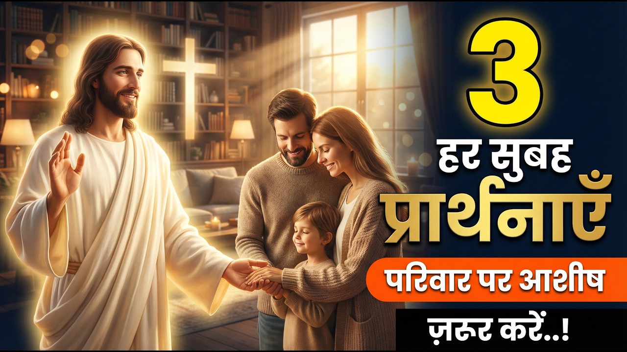 👨‍👩‍👧‍👦 हर सुबह परिवार पर आशीष की 3 प्रार्थनाएँ | घर में शांति और सुरक्षा | #yeshu #biblevachan