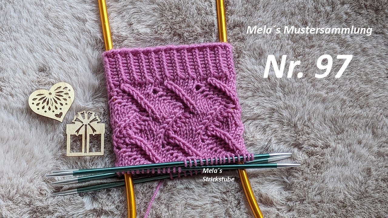 Sockenmuster Nr. 97 - Muster in Runden stricken / Lochmuster /  knitting sock pattern