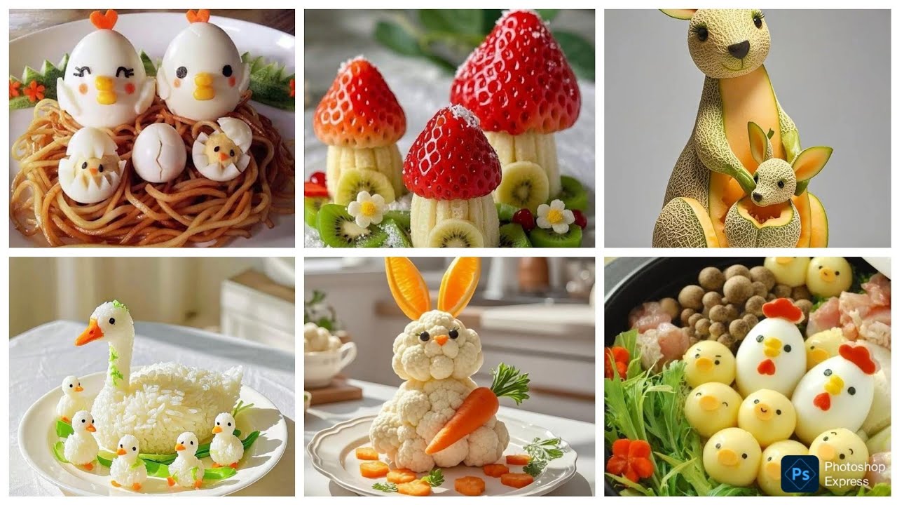 Food garnish ideas for kids/veg and fruit salad garnish ideas/#saladcutting #fruit #food 