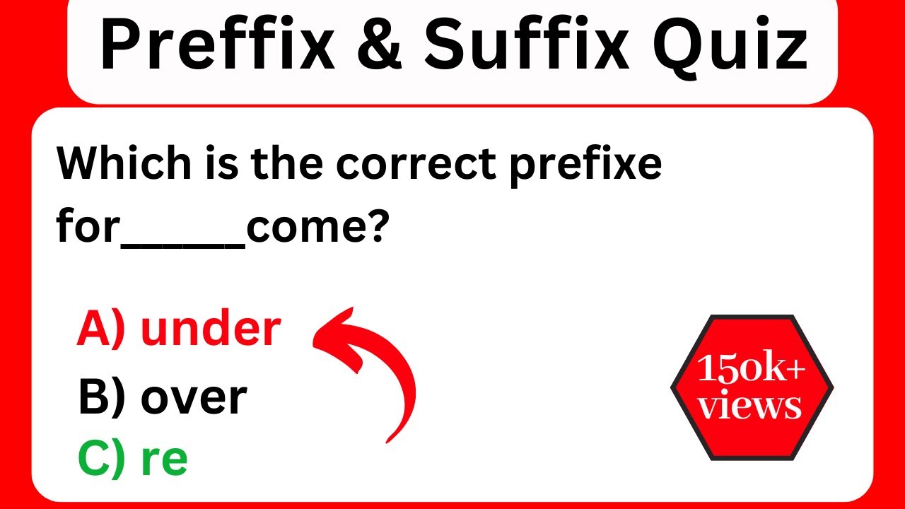 Test your Word Power | Prefix and Suffix Quiz challenge | how to form new words in english?