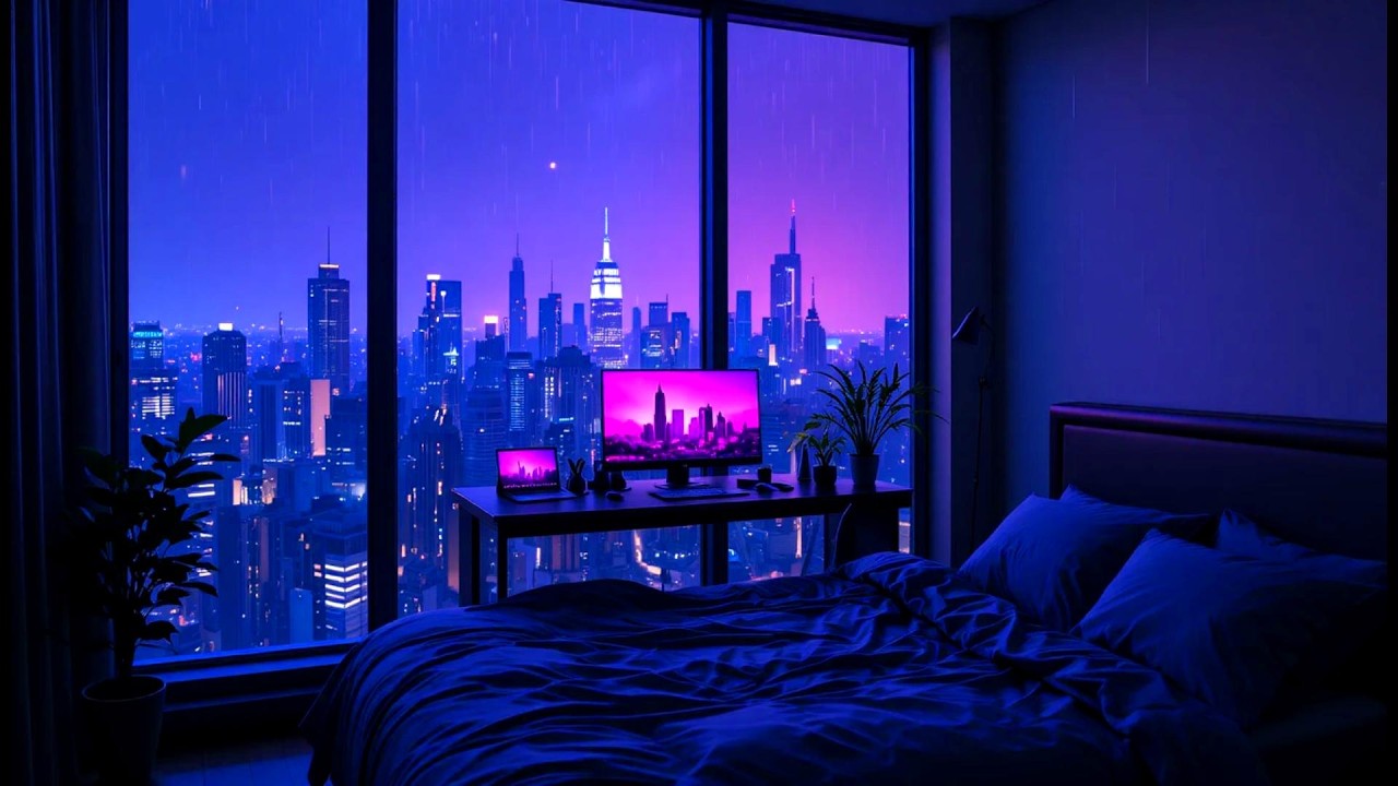 Retro 90’s Lofi Rain ☔ Cozy Chillhop Beats with Rain Ambience for Deep Focus