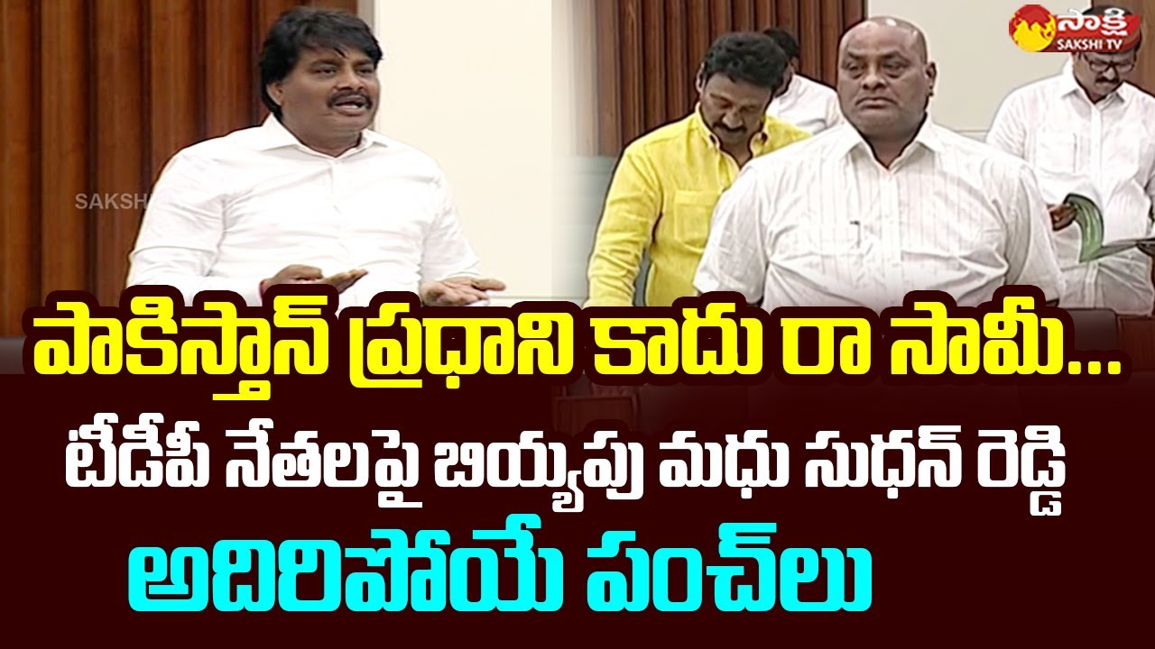 Biyyapu Madhusudhan Reddy Strong Counter to TDP Leaders in AP Assembly @SakshiTVLIVE