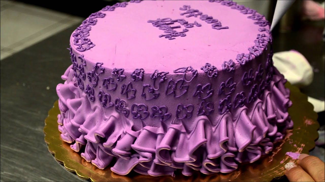 Purple Dress Theme Birthday Cake