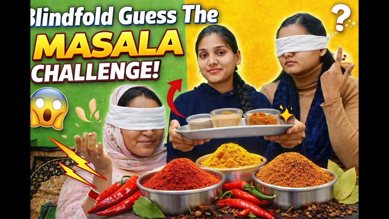 Blindfold Guess Spices Challenge | family #challenge