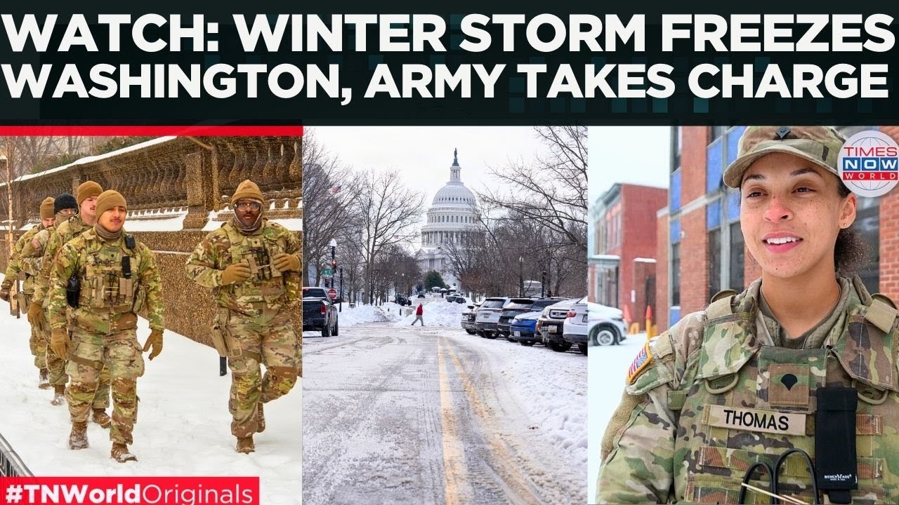WATCH: U.S. ARMY GUARDS Frozen Washington, Violent Winter Storm Freezes Entire East Coast