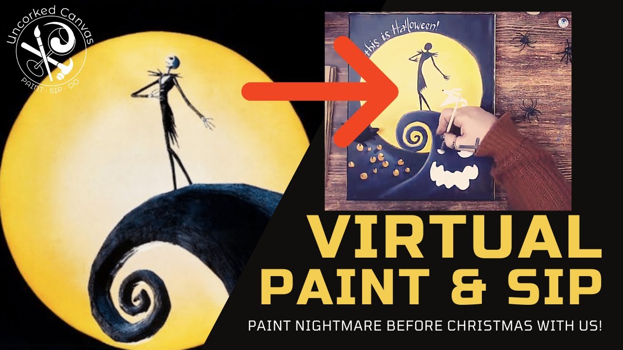 Virtual Paint & Sip: Nightmare Before Christmas!