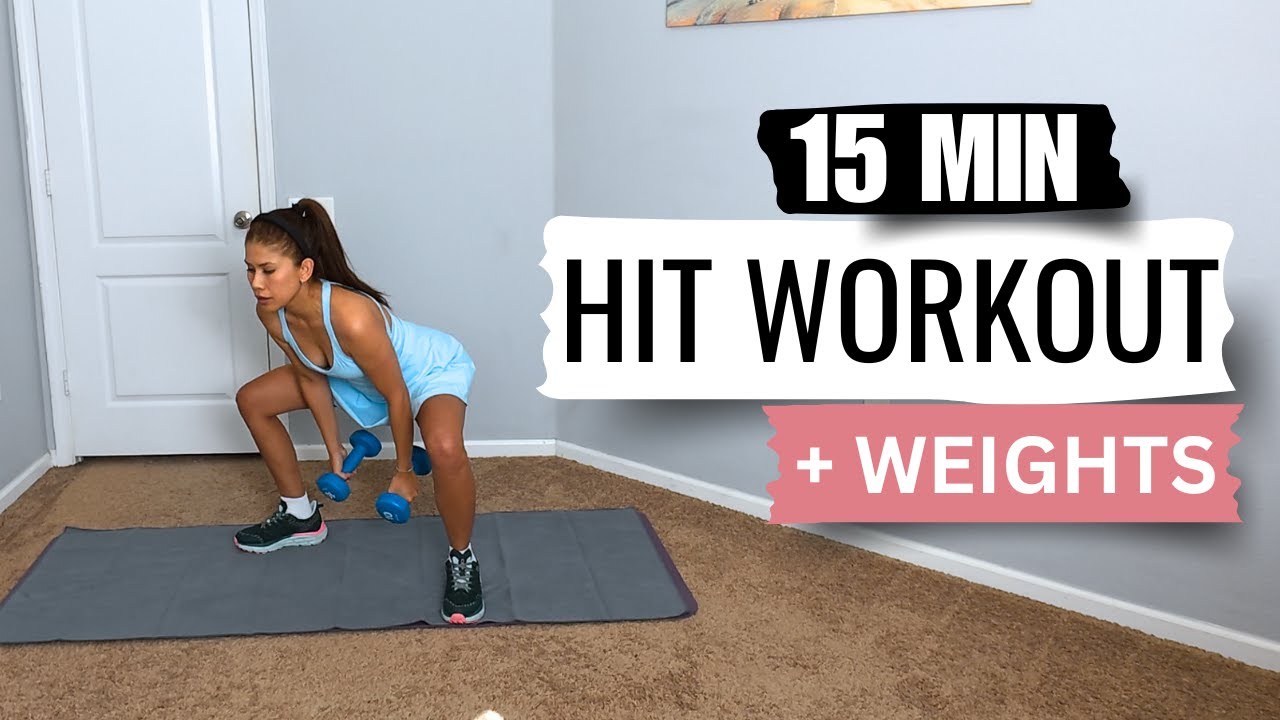 15 MIN Dumbbell HIIT Workout | Full Body Fat-Burning Routine at Home!