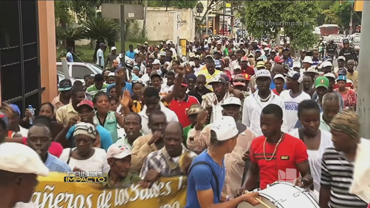 Haitianos indocumentados salen a las calles a protestar en las calles de Santo Domíngo