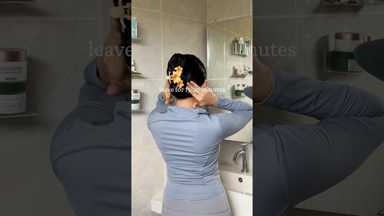 hair care routine🧴🫧🤍 #haircare #selfcare #cleangirl #thatgirl