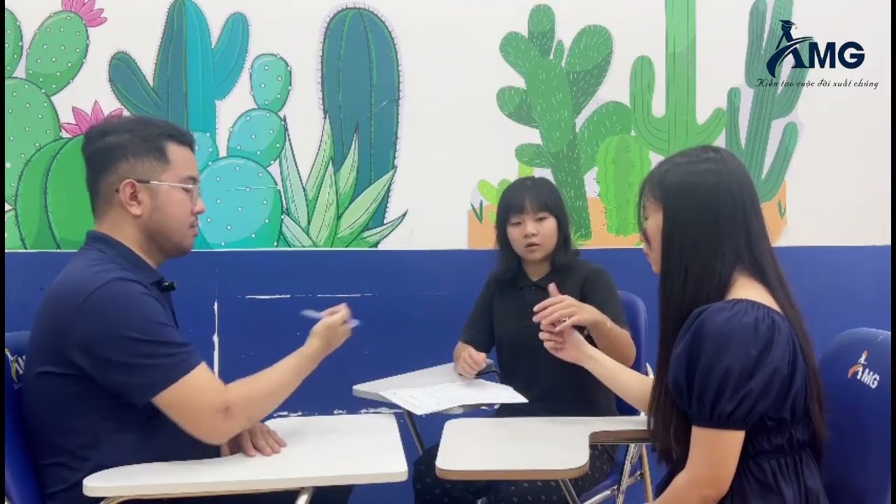 THIEN KIM - KIM + ANH THU - TINA / Speaking Test With Mr Kent / MID.C3/ AMT2E - AMG Phước Thái
