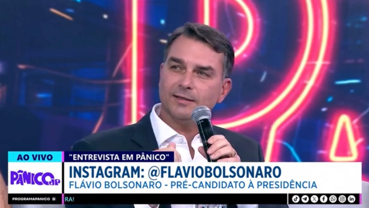 Fl&aacute;vio Bolsonaro no P&acirc;nico: Plano econ&ocirc;mico para 2026 em entrevista com Pablo Spyer