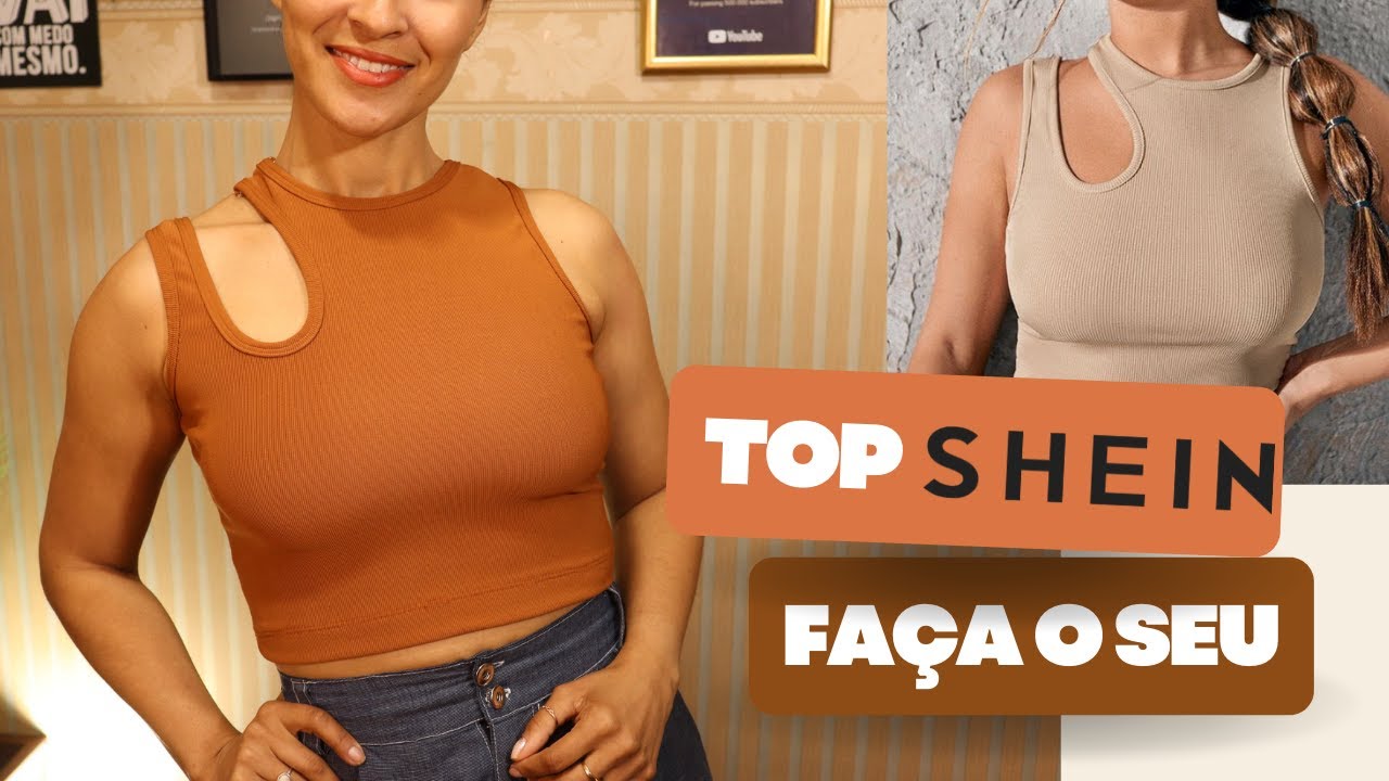 Top Cropped Malha SHEIN Não Compre Faça O Seu! Dayse Costa